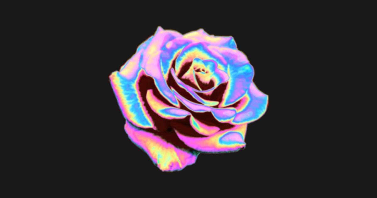 Rose Vaporwave  Flower  T Shirt TeePublic