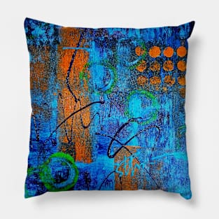 Blue Abstract Pillow