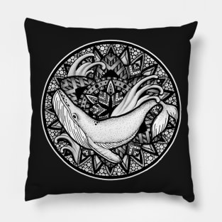 Whale Mandala Pillow