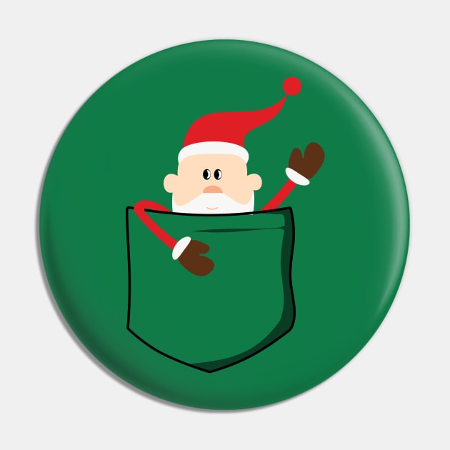 Pocket Santa Pin by jimmylemon