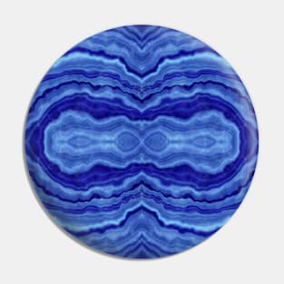 Blue Agate Abstract Pin