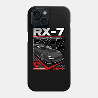 JDM LEGEND MAZDA RX7 FD3S -BLACK Phone Case