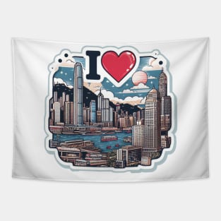 I Love Hong Kong Tapestry