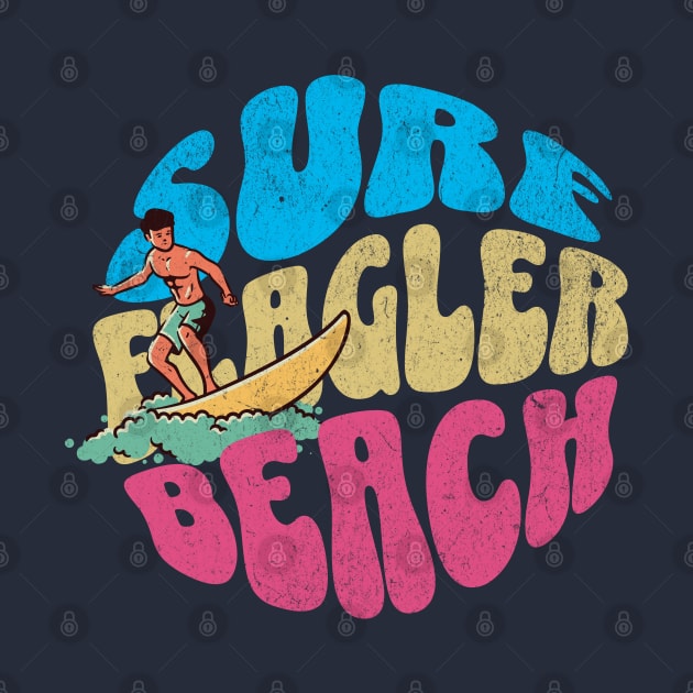 Surf Flagler Beach Florida Vintage Surfboard Surfing by TGKelly