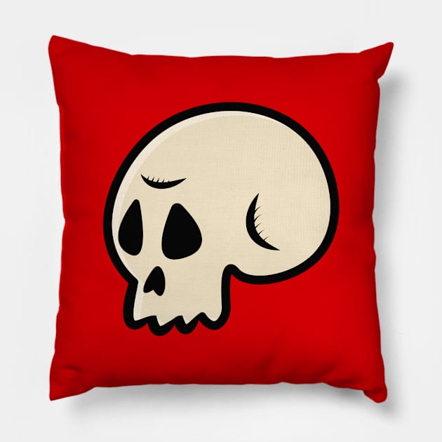 SKELETON HEAD - HALLOWEEN DESIGN Pillow by Movielovermax