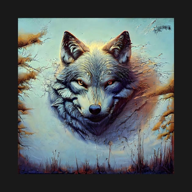 portrait of a wolf by bogfl