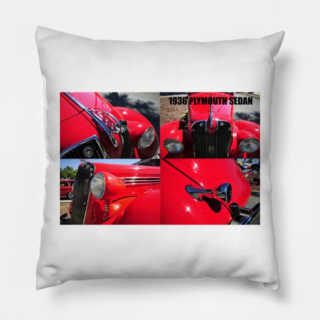 1936 Plymouth Sedan Pillow by dltphoto