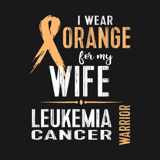 Leukemia Cancer Awareness T Shirt Wife Warrior Ribbon by mazurprop