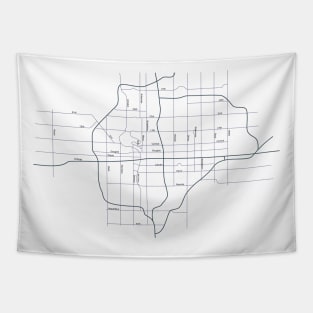 Street map of Wichita Kansas Tapestry