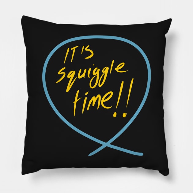 It’s squiggle time Pillow by stephenignacio