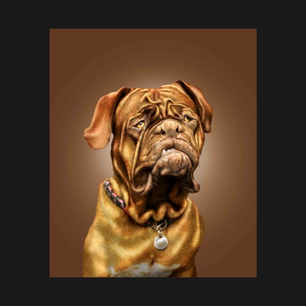 French Mastiff Dog Portrait by Random Galaxy