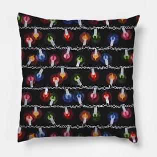 Retro lights - dark Pillow