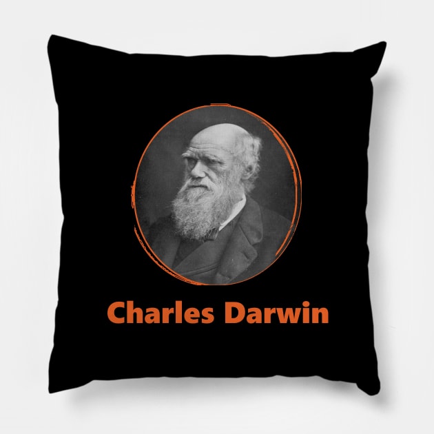 Charles Darwin Pillow by cypryanus