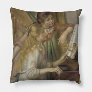 Young Girls at the Piano by Auguste Renoir Pillow