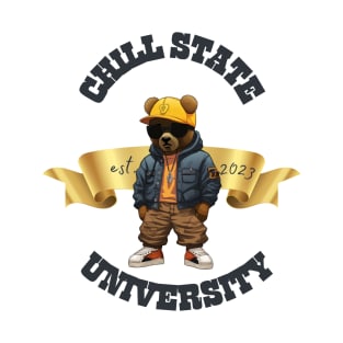 Stay Calm and Collegiate: The Relaxed State University Tee T-Shirt