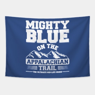 Mighty Blue design (all white) Tapestry