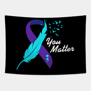 You Matter Ribbon, Suicide Prevention Awareness Mental Health Tapestry