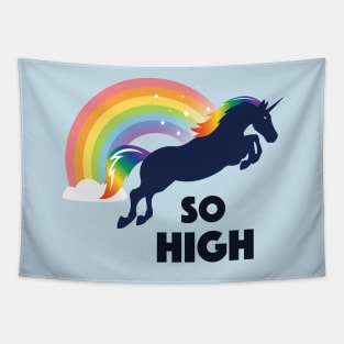 Rainbow Unicorn Flyin' High Tapestry