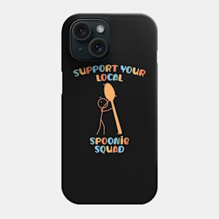 Colorful Support Your Local Spoonie Squad Phone Case