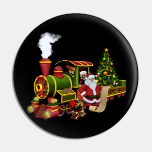 Santa Claus with a train Pin