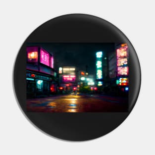 Tokyo City Street View With Neon signs / Tokyo, Japan Pin