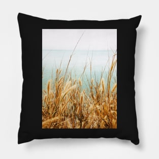 Grass By The Ocean Pillow