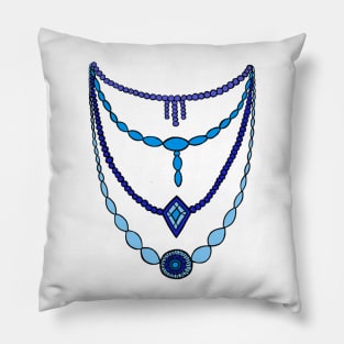 Blue Necklace by Syymbols Pillow