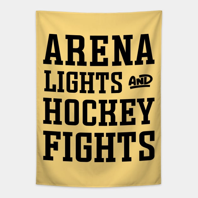 Arena Lights Hockey Fights Hockey Mom Cute Funny Tapestry by GlimmerDesigns