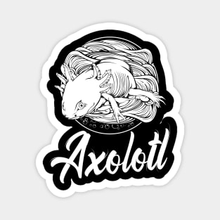 Axolotl - Trendy Line Art Salamander Magnet