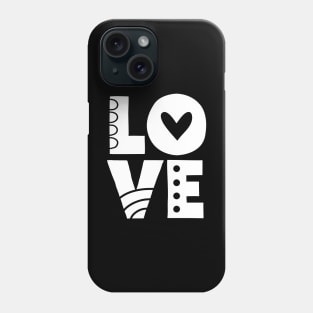 White Love Letters Phone Case