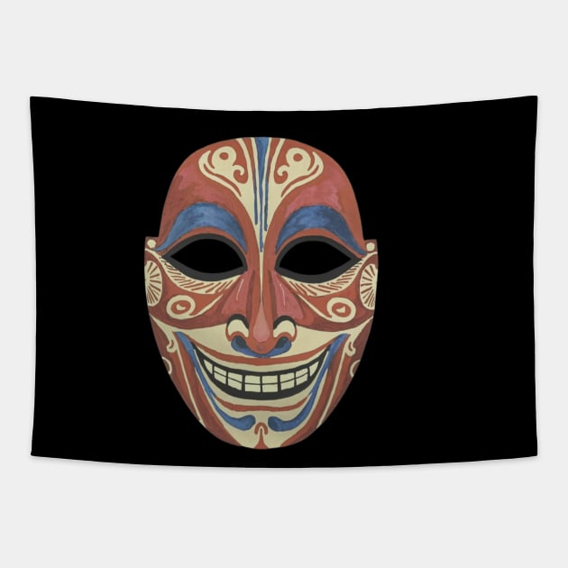 Noh Mask Tapestry by AnimeVision