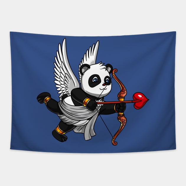 Panda Bear Cupid Tapestry by underheaven