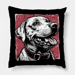 Retro Art Labrador Retriever Dog Lover Pillow