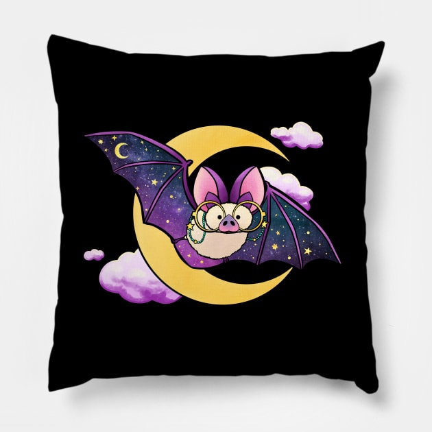 Moon Bat Pillow by Holly_Pierson_Art