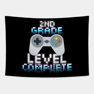 2nd Grade Gamer Graduation Kids School Tapestry