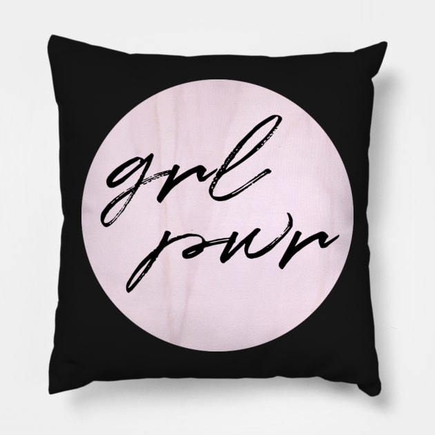 grl pwr Pillow by emilykroll