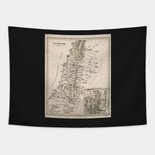 Old Map - Vintage - Palestine - Jerusalem Tapestry