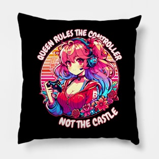 Rule the controller gamer girl Pillow