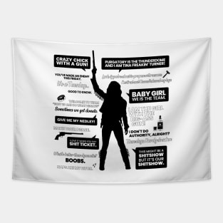 Wynonna Earp Quotes Silhouette Tapestry