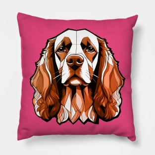 Dog Spaniel 1 art Pillow