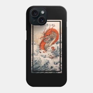 Kanagawa Waves With Dragon Phone Case