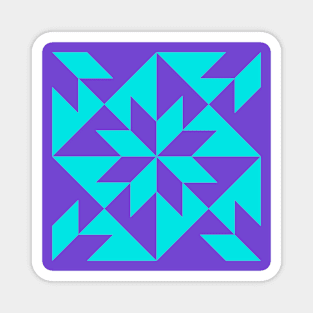 Teal & Purple Harlequin Magnet