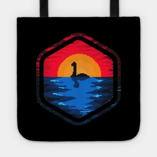 Loch Ness Monster in Pixel Art Tote