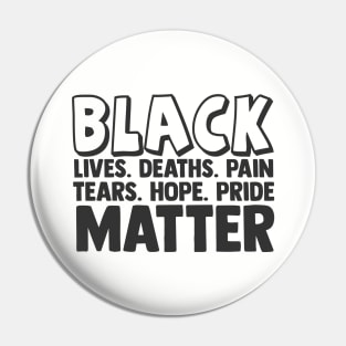 Black Lives Matter, Civil Rights, I can't Breathe, Black Power Pin