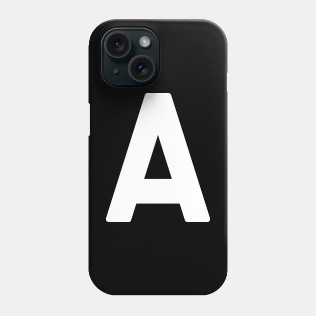 Letter A Alphabet Monogram Initial Kids Men Women Phone Case by TeeTypo