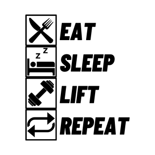 Weightlifting - Eat Sleep Lift Repeat T-Shirt