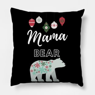 Christmas Theme Polar Mama Bear Pillow