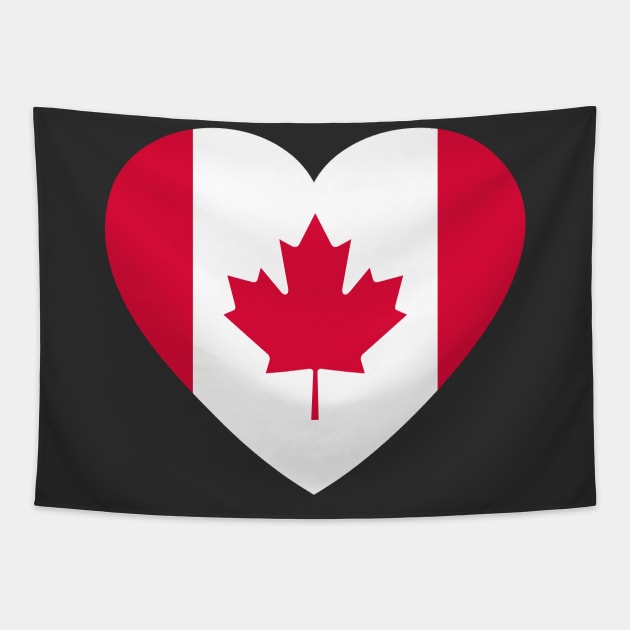 I Heart Canada // Canadian Flag Heart Shape // I Love Canada Tapestry by SLAG_Creative