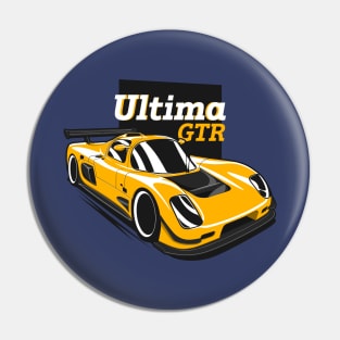 Yellow Ultima GTR Racing Pin