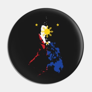 Filipino Map Philippines Flag Pin